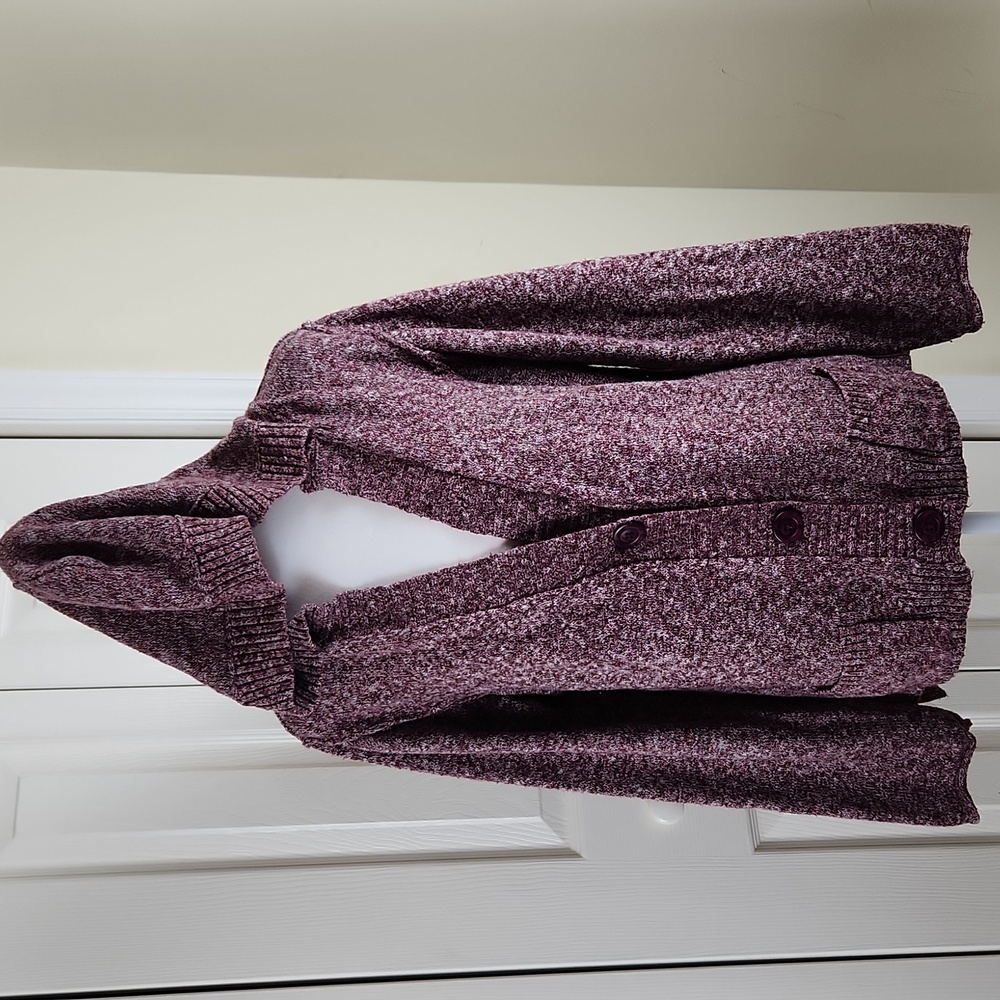 Maurices Maroon Purple Heathered Hoodie Sweater XXL